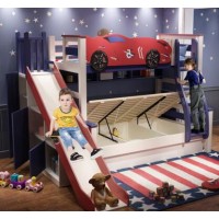 Children bed solid wood car bed slide